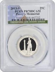 2013-S Perry's Memorial Quarter PR70DCAM Clad PCGS (Flag Label)