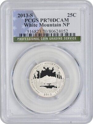 2013-S White Mountain Quarter PR70DCAM Clad PCGS (Flag Label)