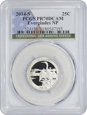2014-S Everglades Quarter PR70DCAM Clad PCGS (Flag Label)