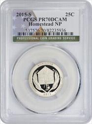 2015-S Homestead Quarter PR70DCAM Clad PCGS (Flag Label)