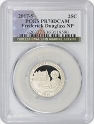 2017-S Frederick Douglass Quarter PR70DCAM Clad PCGS (Flag Label)