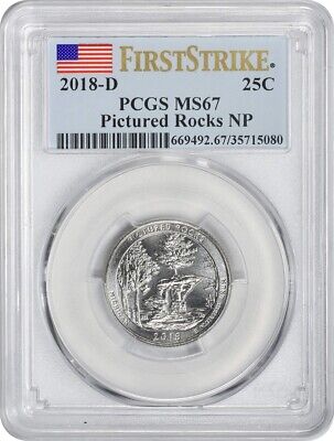 2018-D Pictured Rocks Quarter MS67 First Strike PCGS