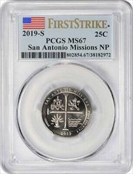 2019-S San Antonio Missions National Park Quarter MS67 First Strike PCGS