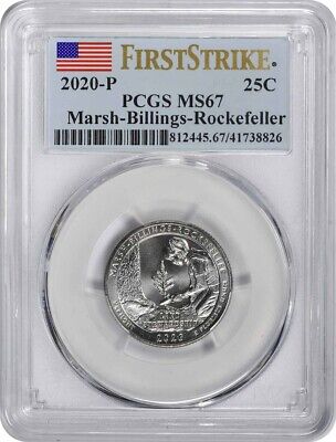 2020-P Marsh-Billings-Rockefeller National Park Quarter MS67 First Strike PCGS