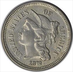 1872 Three Cent Nickel MS63 Uncertified #316
