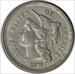 1872 Three Cent Nickel MS63 Uncertified #316