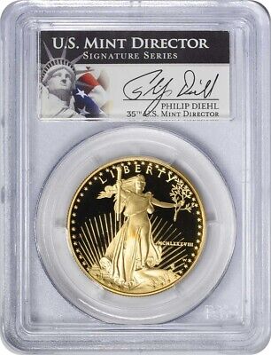 1988-W $50 American Gold Eagle PR69DCAM PCGS (Philip Diehl Signature Label)