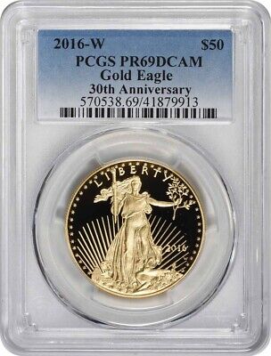 2016-W $50 American Gold Eagle 30th Anniversary PR69DCAM PCGS