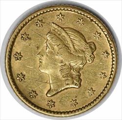 1851 $1 Gold Type 1 EF Uncertified #1042
