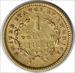 1851 $1 Gold Type 1 EF Uncertified #1042