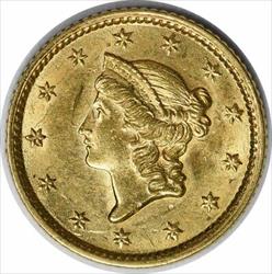 1853 $1 Gold Type 1 AU58 Uncertified #120