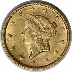 1853 $1 Gold Type 1 AU58 Uncertified #121