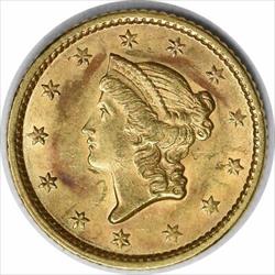 1853 $1 Gold Type 1 AU58 Uncertified #123