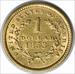1853 $1 Gold Type 1 AU58 Uncertified #128