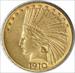 1910-D $10 Gold Indian AU Uncertified #1147