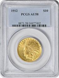1912 $10 Gold Indian AU58 PCGS