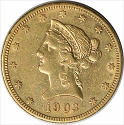 1903-S $10 Gold Liberty Head AU Uncertified #1021