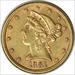 1881 $5 Gold Liberty Head AU Uncertified #141