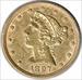 1897 $5 Gold Liberty Head AU58 Uncertified #244