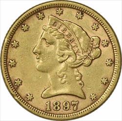 1897 $5 Gold Liberty Head EF Uncertified #239