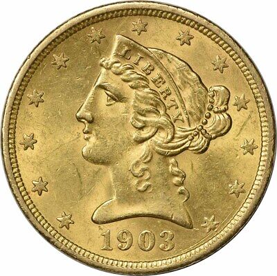 1903-S $5 Gold Liberty Head MS60 Uncertified #1110