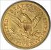1907-D $5 Gold Liberty Head AU58 Uncertified #212