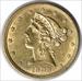 1908 $5  Liberty Head BU Uncertified #934