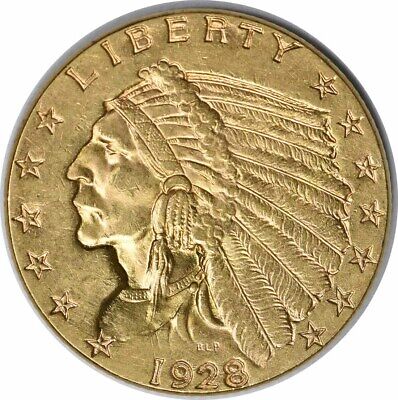 1928 $2.50  Indian AU Slider Uncertified #1125