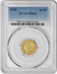 1928 $2.50  Indian PCGS