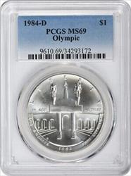 1984-D Olympic Commemorative Silver Dollar MS69 PCGS
