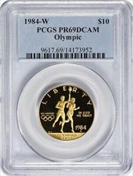 1984-W Olympic Commemorative $10 Gold PR69DCAM PCGS