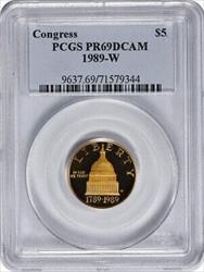 1989-W Congress Commemorative $5 Gold PR69DCAM PCGS