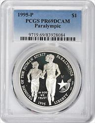 1995-P Paralympic (Blind Runner) Commemorative Silver Dollar PR69DCAM PCGS