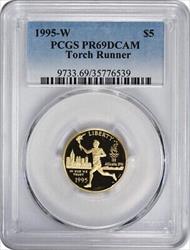1995-W Torch Runner Commemorative $5 Gold PR69DCAM PCGS