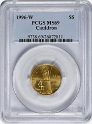 1996-W Cauldron Commemorative $5 Gold MS69 PCGS