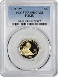1997-W F.D.R. Commemorative $5 Gold PR69DCAM PCGS