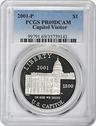 2001-P Capitol Visitor Commemorative Silver Dollar PR69DCAM PCGS