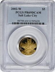 2002-W Salt Lake City Commemorative $5 Gold PR69DCAM PCGS