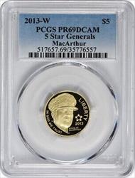 2013-W 5-Star Generals Commemorative $5 Gold PR69DCAM PCGS