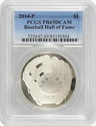 2014-P Baseball Hall of Fame Commemorative Silver Dollar PR69DCAM PCGS