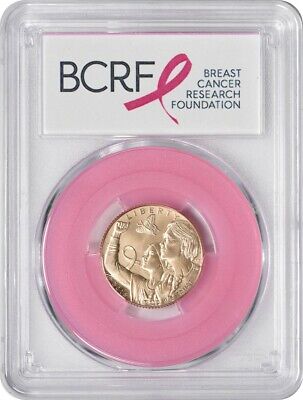 2018-W Breast Cancer Awareness Commemorative $5 Gold MS69 First Strike PCGS (Breast Cancer Awareness Label)