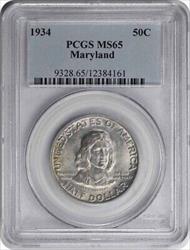 Maryland Commemorative Silver Half Dollar 1934 MS65 PCGS