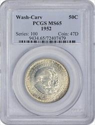 W. Carver Commemorative Silver Half Dollar 1952 MS65 PCGS