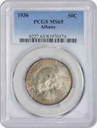 Albany Commemorative Silver Half Dollar 1936 MS65 PCGS