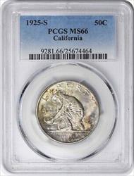California Commemorative Silver Half Dollar 1925-S MS66 PCGS