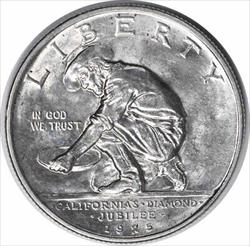 California Commemorative Silver Half Dollar 1925-S MS63 Uncertified #1007