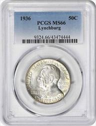 Lynchburg Commemorative Silver Half Dollar 1936 MS66 PCGS