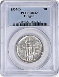 Oregon Commemorative Silver Half Dollar 1937-D MS65 PCGS