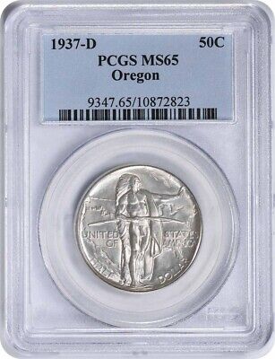 Oregon Commemorative Silver Half Dollar 1937-D MS65 PCGS