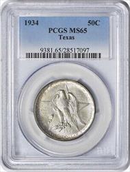 Texas Commemorative Silver Half Dollar 1934 MS65 PCGS